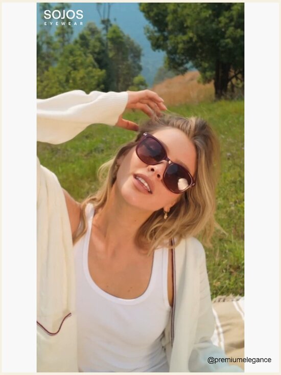 Classic Square Polarized Sunglasses for Women Oversized Retro UV Protection main image 7
